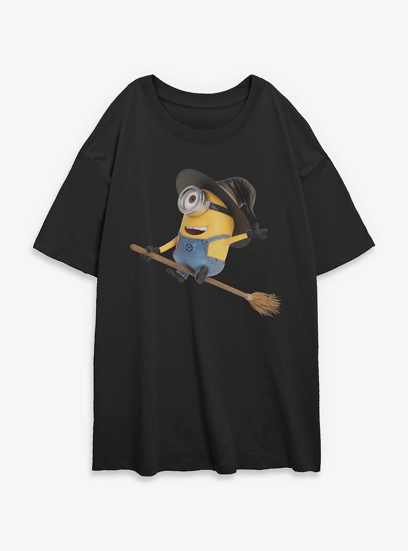 Minions Minion Stuart Witch Womens Oversized T-Shirt