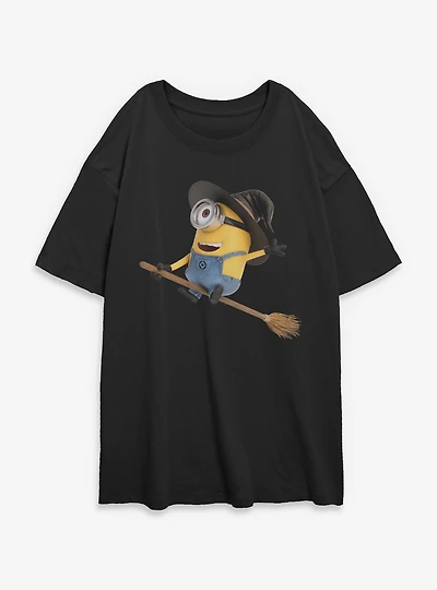 Minions Minion Stuart Witch Womens Oversized T-Shirt