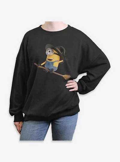 Minions Minion Stuart Witch Womens Oversized Sweatshirt