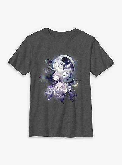 The Nightmare Before Christmas Under Moonlight Group Youth T-Shirt