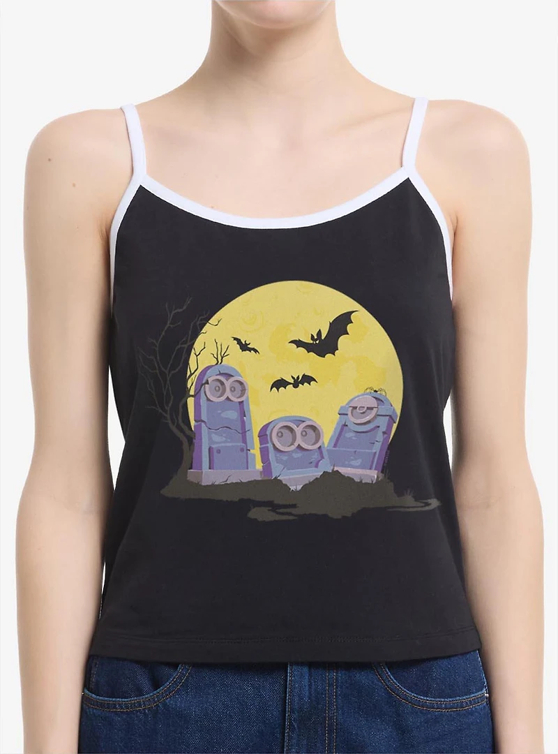 Minions Spooky Tombstone Cemetery Womens Cami