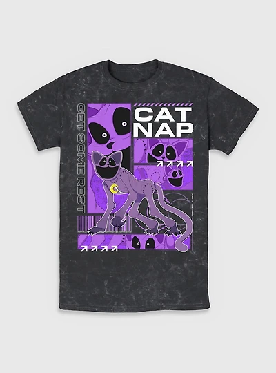 Poppy Playtime Catnap Is Your Friend Mineral Wash T-Shirt