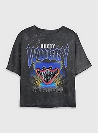 Poppy Playtime Huggy Wuggy Womens Mineral Wash Crop T-Shirt