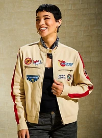 DC Comics Supergirl Patches Women's Plus Moto Jacket - BoxLunch Exclusive
