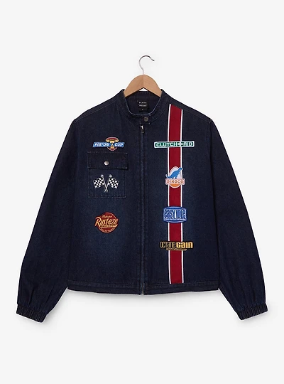 Disney Pixar Cars Cropped Women's Denim Moto Jacket — BoxLunch Exclusive