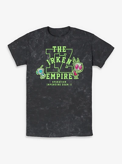 Invader ZIM The Irken Empire Collegiate Style Mineral Wash T-Shirt