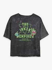 Invader ZIM The Irken Empire Collegiate Style Mineral Wash Womens Crop T-Shirt