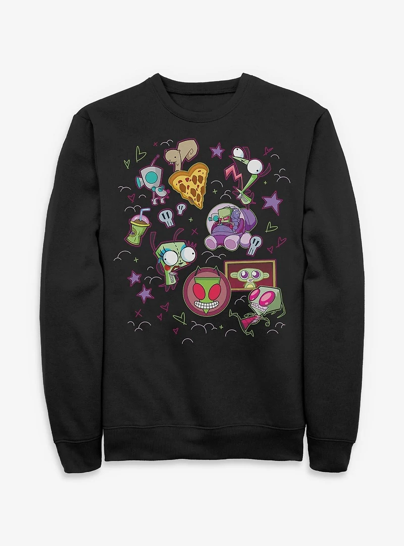 Invader ZIM Icon Doodles Sweatshirt
