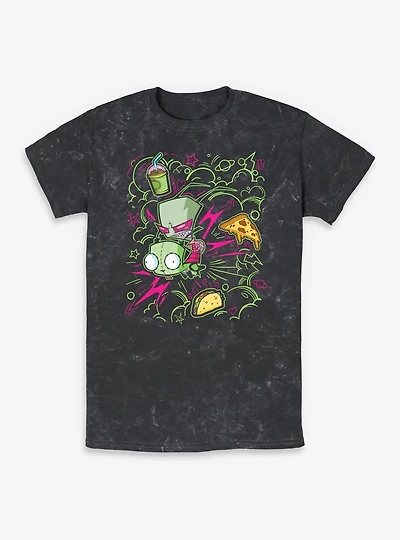 Invader Zim Doodle Mineral Wash T-Shirt