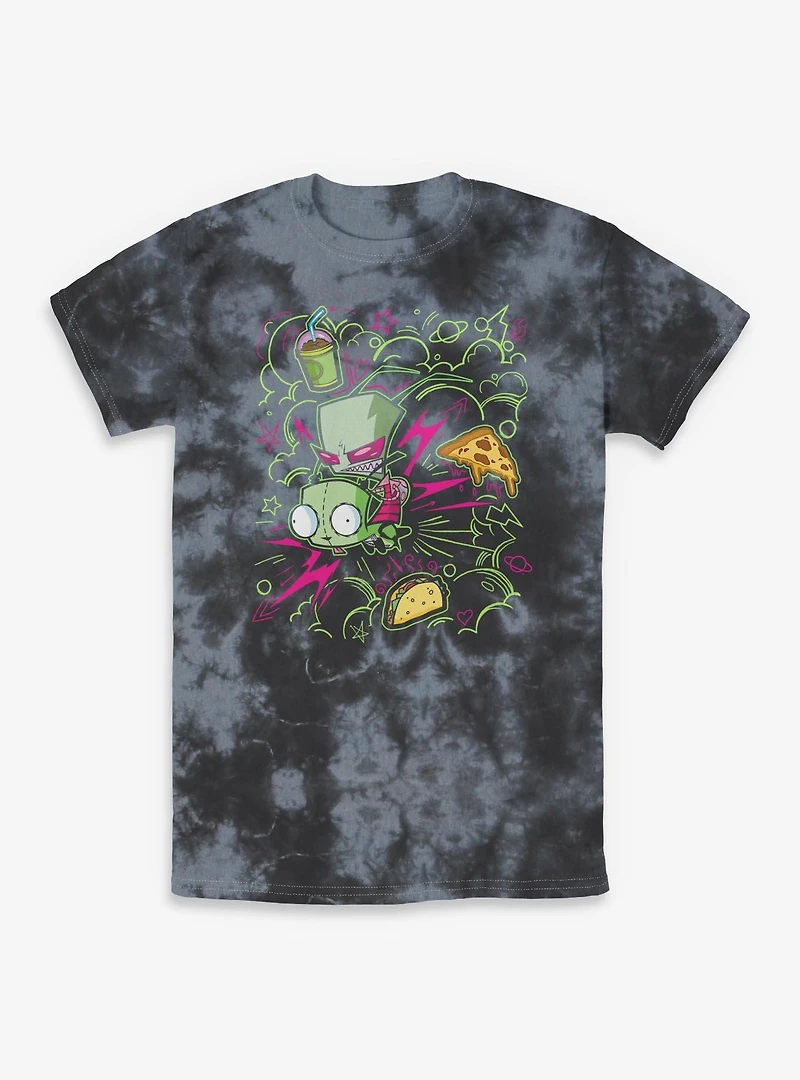 Invader Zim Doodle Tie-Dye T-Shirt