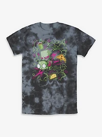 Invader Zim Doodle Tie-Dye T-Shirt