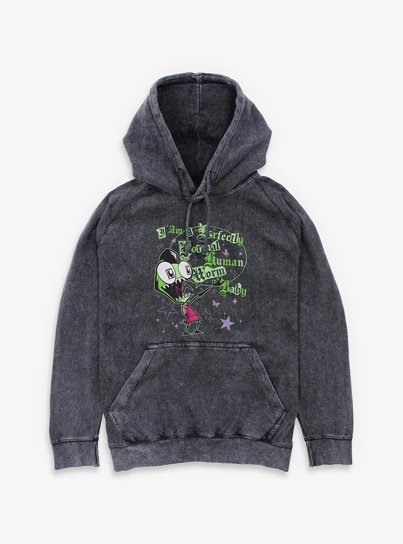Invader ZIM Human Worm Baby Mineral Wash Hoodie