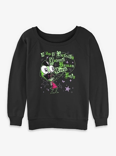 Invader ZIM Human Worm Baby Womens Slouchy Sweatshirt