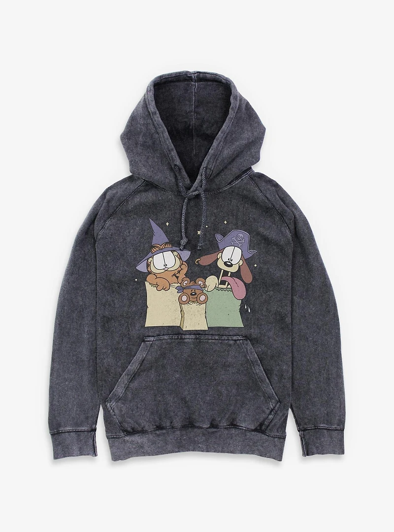 Garfield Spooky Friends Mineral Wash Hoodie