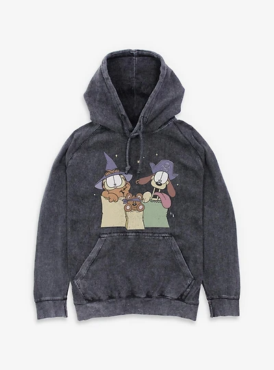 Garfield Spooky Friends Mineral Wash Hoodie