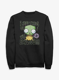 Invader ZIM I Need Tacos Or Will Explode Sweatshirt