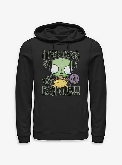 Invader ZIM I Need Tacos Or Will Explode Hoodie