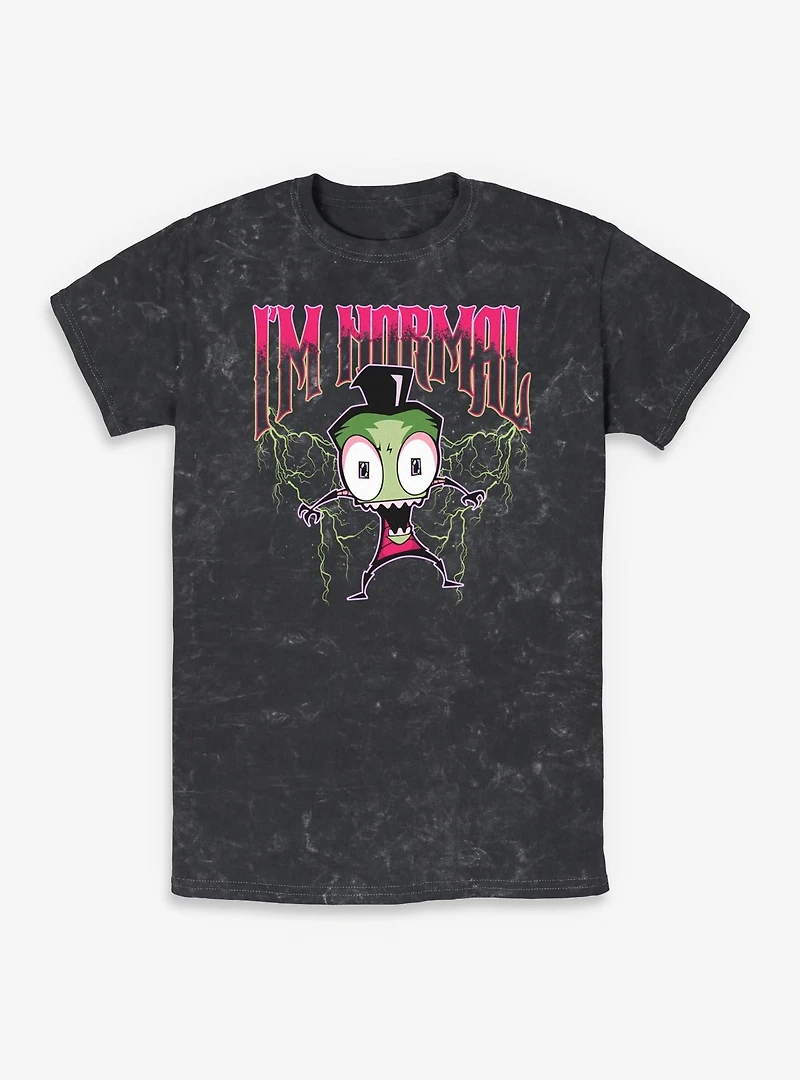 Invader ZIM I'm Normal Mineral Wash T-Shirt