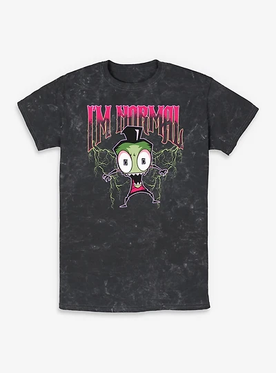 Invader ZIM I'm Normal Mineral Wash T-Shirt