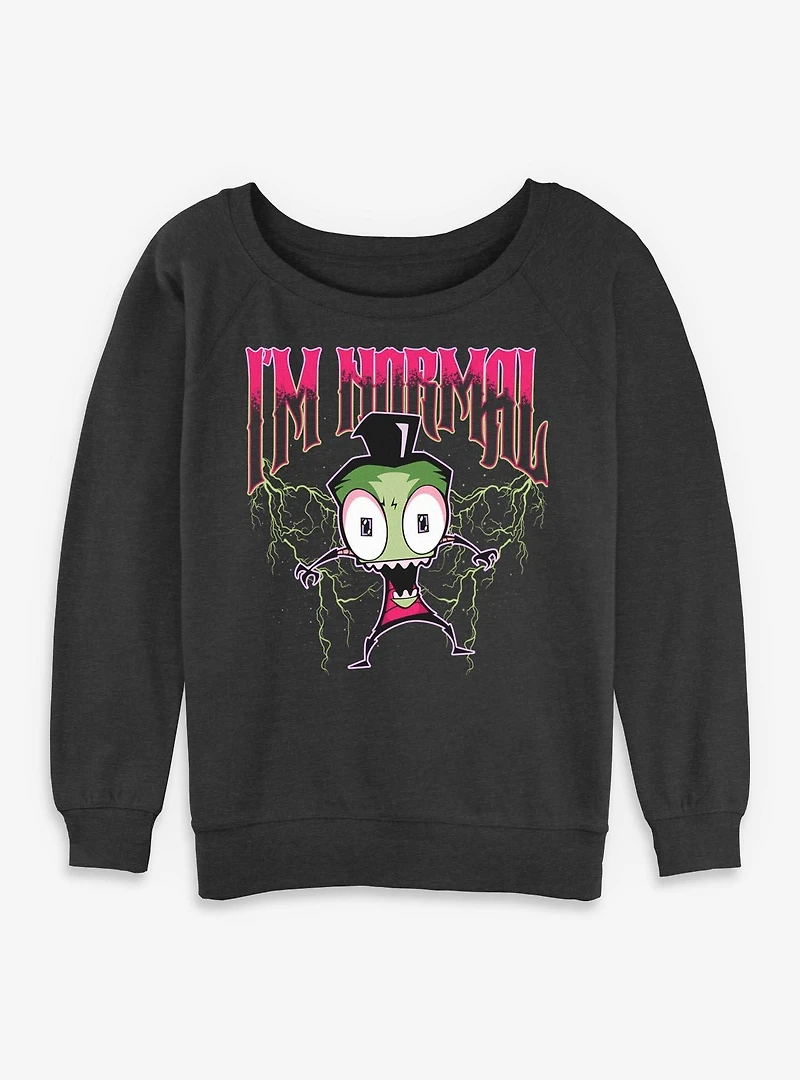 Invader ZIM I'm Normal Womens Slouchy Sweatshirt