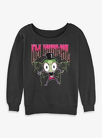 Invader ZIM I'm Normal Womens Slouchy Sweatshirt