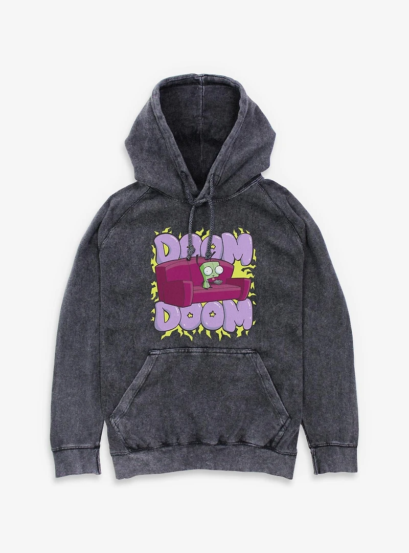 Invader ZIM Doom Mineral Wash Hoodie