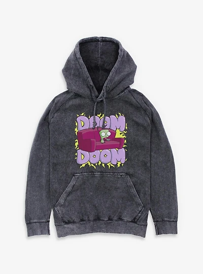 Invader ZIM Doom  Mineral Wash Hoodie