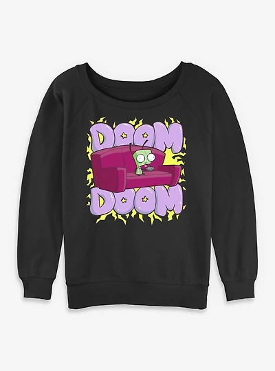 Invader ZIM Doom  Womens Slouchy Sweatshirt