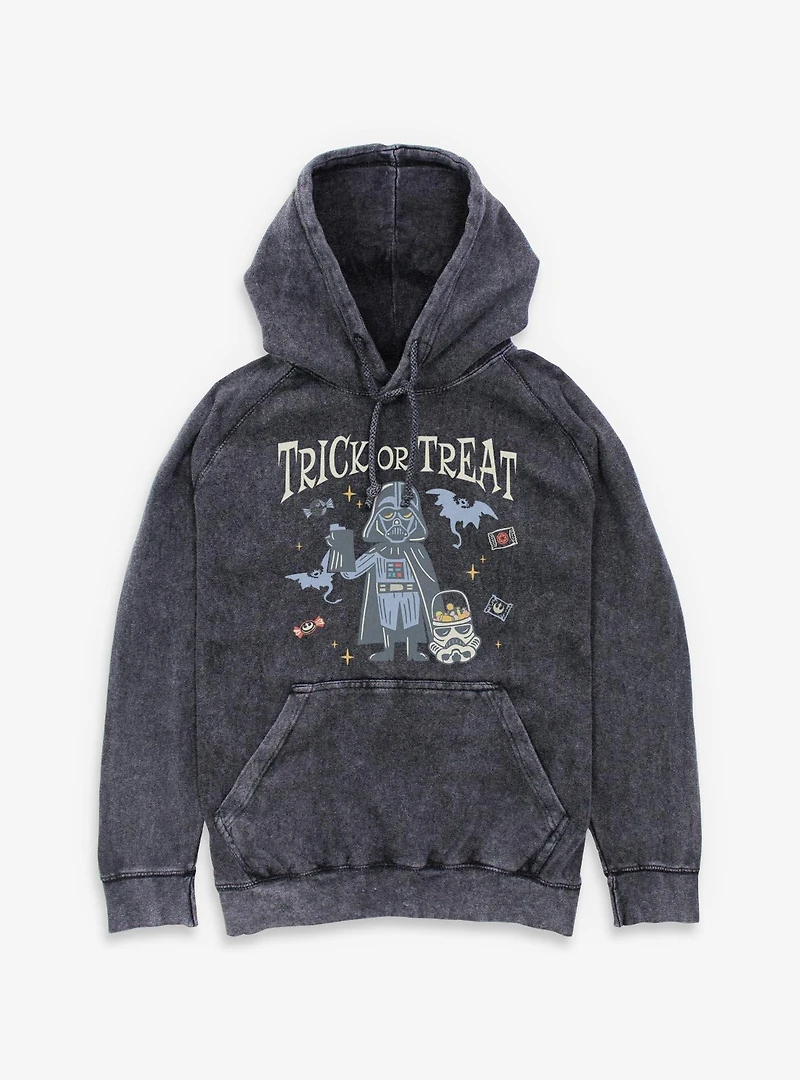 Star Wars Darth Vader Trick Or Treat Mineral Wash Hoodie