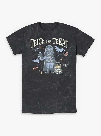 Star Wars Darth Vader Trick Or Treat Mineral Wash T-Shirt