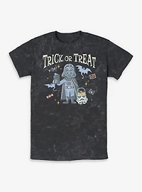 Star Wars Darth Vader Trick Or Treat Mineral Wash T-Shirt