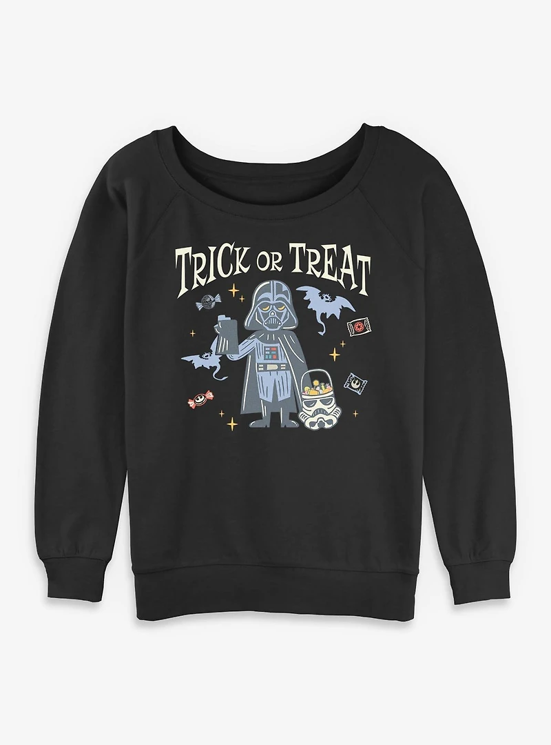 Star Wars Darth Vader Trick Or Treat Womens Slouchy Sweatshirt