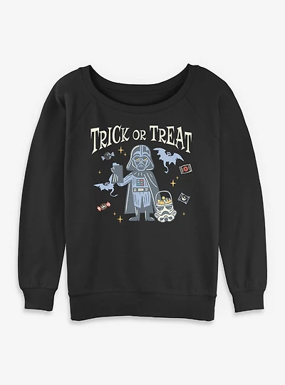 Star Wars Darth Vader Trick Or Treat Womens Slouchy Sweatshirt