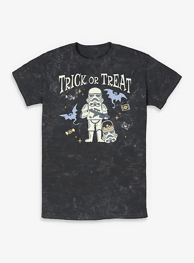 Star Wars Stormtrooper Trick Or Treat Mineral Wash T-Shirt