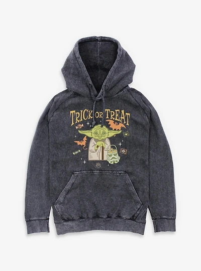Star Wars Yoda Trick Or Treat Mineral Wash Hoodie