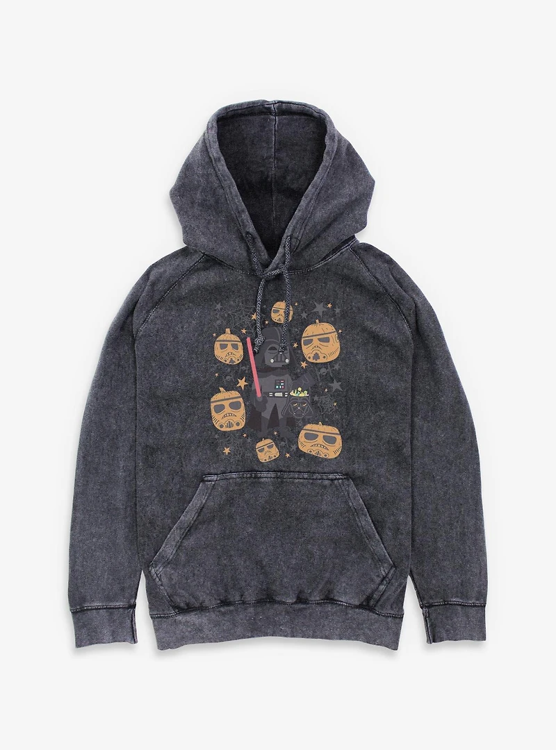 Star Wars Darth Vader & Stormptrooper Pumpkins Mineral Wash Hoodie