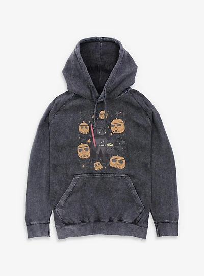 Star Wars Darth Vader & Stormptrooper Pumpkins Mineral Wash Hoodie