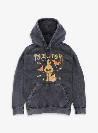 Star Wars C-3PO Trick Or Treat Mineral Wash Hoodie