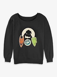 The Nightmare Before Christmas Oogie Boogie And Friends Womens Slouchy Sweatshirt