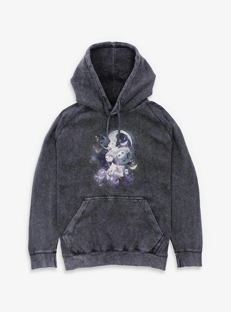 The Nightmare Before Christmas Under Moonlight Group Mineral Wash Hoodie