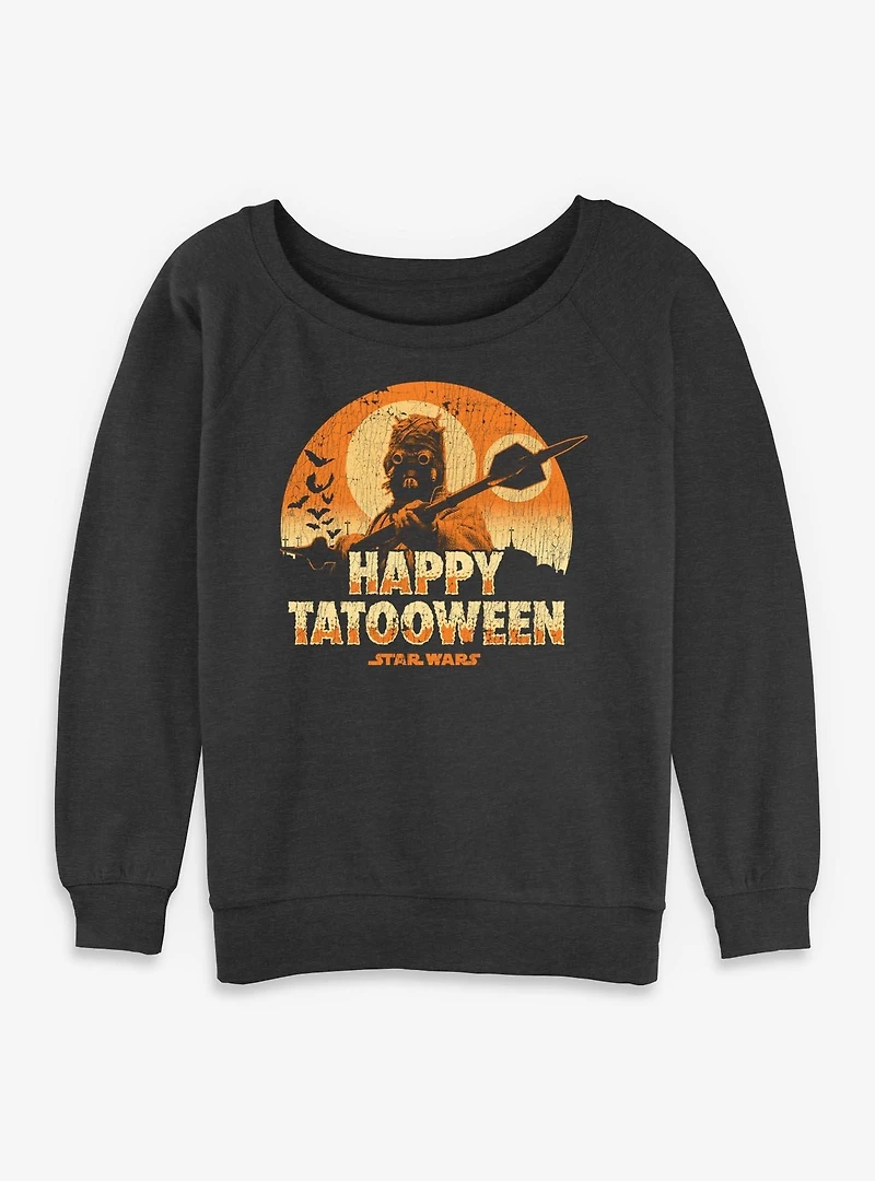 Star Wars Happy Tatooween Womens Slouchy Sweatshirt