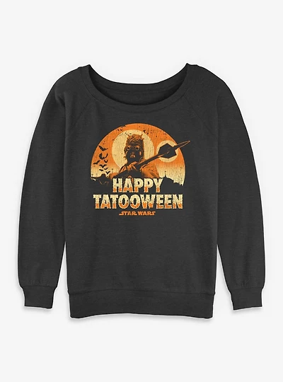 Star Wars Happy Tatooween Womens Slouchy Sweatshirt