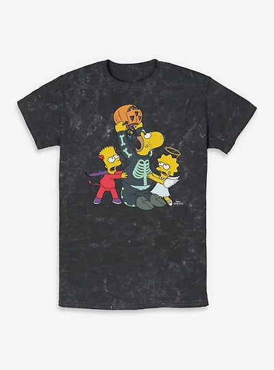 The Simpsons Ready For Halloween Candy Mineral Wash T-Shirt