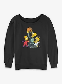 The Simpsons Ready For Halloween Candy Womens Slouchy Sweatshirt