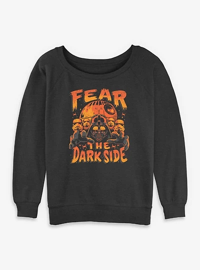 Star Wars Fear The Darkside Spooky Womens Slouchy Sweatshirt