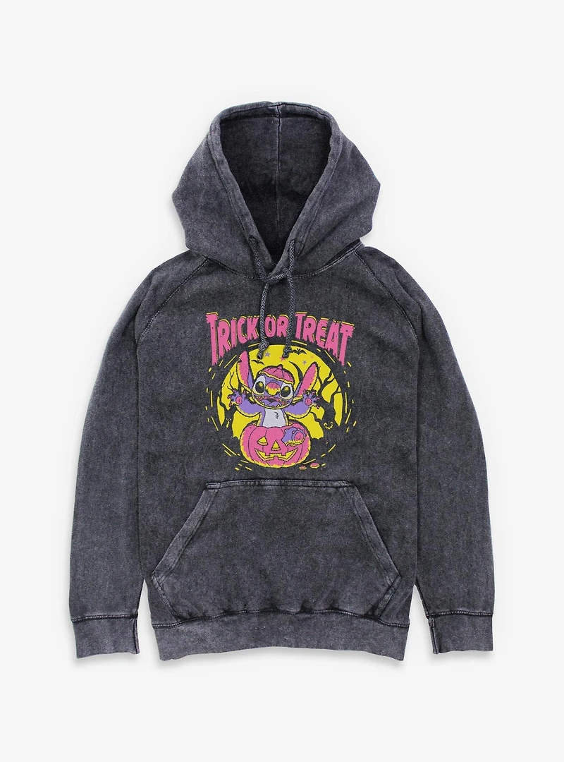 Disney Lilo & Stitch Spooky Trick Or Treat Mineral Wash Hoodie