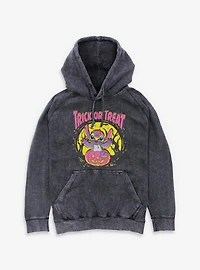 Disney Lilo & Stitch Spooky Trick Or Treat Mineral Wash Hoodie