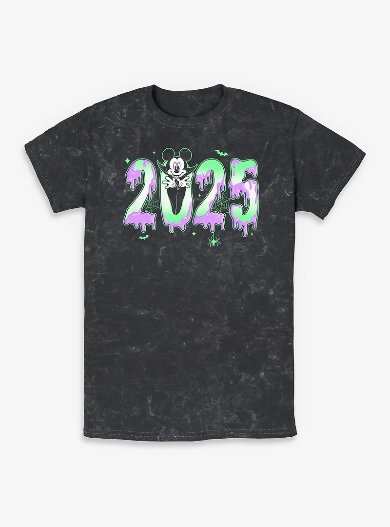Disney Mickey Mouse Spooky Year 2025 Mineral Wash T-Shirt