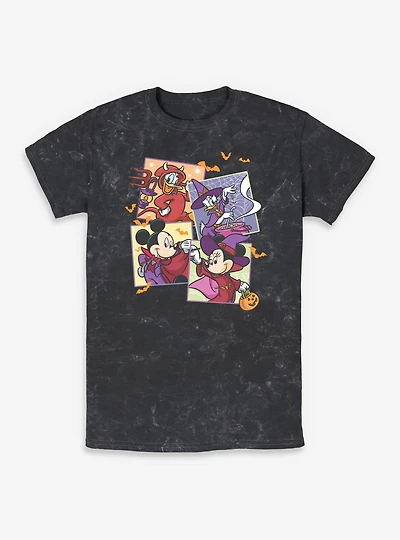 Disney Mickey Mouse & Friends Spooky Pictures Mineral Wash T-Shirt