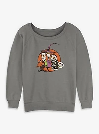 The Nightmare Before ChristmasTroublemakers Trio Lock Shock Barrel Womens Slouchy Sweatshirt